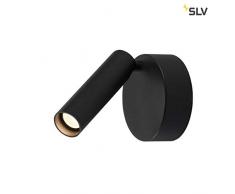 SLV KARPO 30 CW, LED Indoor Wand- und Deckenaufbauleuchte, single schwarz 3000K dimmbar Leuchte Aluminium 9 W