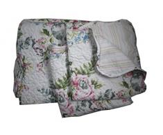 Linder 5049/80/835 BOUTIS Tagesdecke Blumenmuster Polyester/Baumwolle weiß/Mehrfarbig 230 x 250