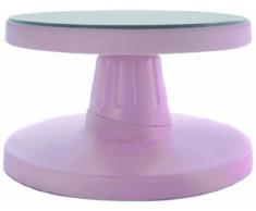 IBILI Tortenständer drehbar 23x14 cm aus Kunststoff, rosa/grau, 23 x 23 x 14 cm