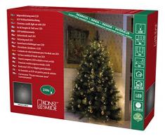 Konstsmide 6362-120 LED Lichterkette Baummantel / für Innen (IP20) / VDE geprüft / 24V Innentrafo / 250 warm weiße Dioden / dunkelgrünes Kabel