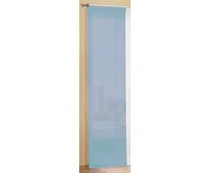 Gardinenbox FlÃ¤chenvorhang Schiebegardine Voile Uni Transparent mit Paneelwagen und Beschwerungsstange, Polyester, Blau, 245 x 45 cm