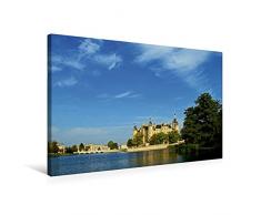 Calvendo Premium Textil-Leinwand 75 cm x 50 cm Quer, Ãber den Burgsee zum Schloss | Wandbild, Bild auf Keilrahmen, Fertigbild auf Echter Leinwand, Leinwanddruck: Das Schweriner Schloss Orte Orte