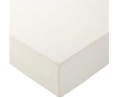 AmazonBasics Spannbetttuch, Mikrofaser, Gelb mit Bogenkante, 160 x 200 x 30 cm