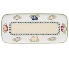 Villeroy & Boch Charm & Breakfast French Garden Kuchenplatte, 35x16 cm, Premium Porzellan, Weiß/Bunt