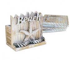Puzzle Baja Beach Seestern-Untersetzer, 4 Stück, handgefertigt, nautische Dekoration aus Holz, Ozean/Meeresleben, einzigartiges elegantes Geschenk und Souvenir – Artikel #9580