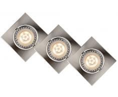 Lucide FOCUS - Einbaustrahler - LED Dim. - GU10 - 3x5W 3000K - Chrom Matt - Set von 3