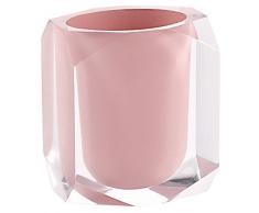 Gedy Chanelle Zahnputzbecher, Harz, Pink, 7 x 9 x 10,5