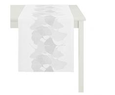 APELT Läufer, Polyester, weiß, 48 x 140 x 0.2 cm