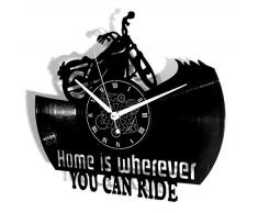 Vinyl Wanduhr Vintage Handgemache Schallplatten-Design Dekor Motorradfahrer Motorrad Riders