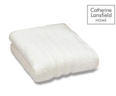 Catherine Lansfield Zero Twist, Badetuch, Creme