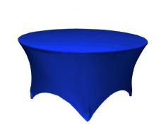 La Leinen rund Spandex Tischdecke, königsblau, 139 x 66 x 0.6 cm