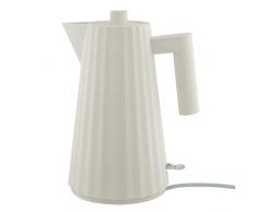 Alessi MDL06 W Plissé Elektrisches Wasserkocher aus thermoplastischem Harz, weiß European Stecker