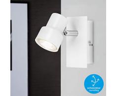 Briloner Leuchten LED Wandspot, Spotleuchte 1-flammig, Strahler dreh- und schwenkbar, 1x GU10, 5 Watt, 460 Lumen, 3.000 Kelvin, Weiß, 5 W