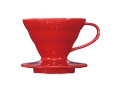 Hario VDC-01R V60 Kaffeefilterhalter Porzellan- GrÃ¶Ãe 01/1-2 Tassen, rot