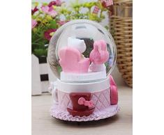 Veigu Nachtlicht Wasserkugel Schneekugel Kristallkugel Spieluhr Geschenk Harz Basis Ktcat