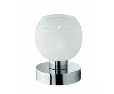 Reality Leuchten Tischleuchte Ahoi, Metall, Chrom, Glas opal matt weiß, R59411101