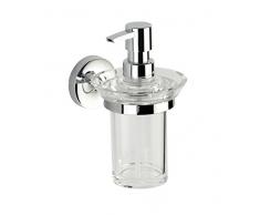 WENKO 23418100 Power-Loc Seifenspender Arcole, Flüssigseifen-Spender, Befestigen ohne bohren Fassungsvermögen: 0,17 l, Acrylnitril-Butadien-Styrol (ABS), 10 x 17 x 12,5 cm, chrom