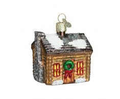 Old World Weihnachtsschmuck: Home Gifts Glasornamente mundgeblasen für Weihnachtsbaum Blockhütte