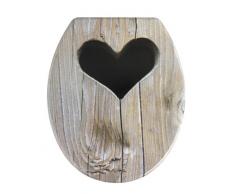 Wenko WC-Sitz WC-Häuschen, Toilettensitz mit Hygienebefestigung aus rostfreiem Edelstahl, Toilettenbrille aus Duroplast, 37,5 x 45 cm