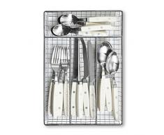 Zeller 24965 Besteck-Set Edelstahl 30.5 x 21 x 3.5 cm 17 Einheiten, weiß