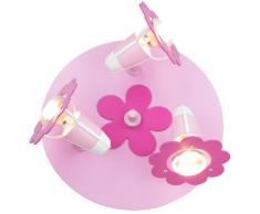Elobra Kinderzimmerlampe Blume Blüte, Holz, rosa, 123720
