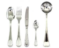 Mepra Besteck-Set aus Raffaello, Hohlgriff, 87 Teile Besteck-Set, 49-teilig silber