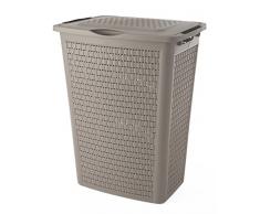 Rotho 1448007716 Wäschesammler Country, 50 L