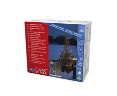 Konstsmide, 6329-800, LED Baummantel mit Ring Ã 17, mit Globes, 8 StrÃ¤nge Ã 70 Dioden, vormontiert, 560 bernsteinfarbene Dioden, 24V_AuÃentrafo, schwarzes Kabel