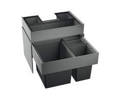 Blanco 520782 Select Xl 60/3 Orga Abfalleimer Abfallsystem, Metall, Kunststoff, Schwarz, 40 x 56, 8 x 36, 1 cm