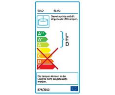 EGLO Hängeleuchte, Stahl, Integriert, Eiche-natur/Weiß, 97 x 8.5 x 110 cm