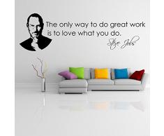 Adesiviamo Steve jobs The only way. Wandtattoos Vinyl Wall Stickers Decals