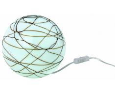 Paulmann 660.52 Giba Tischleuchte max.1x25W E14 230V Metall/Glas nickel satiniert /opal-braun 66052 Nachttischlampe Kugelleuchte Bodenleuchte Nachtlicht