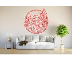 INDIGOS Wandtattoo, Vinyl, rot, 80 x 77 x 1 cm