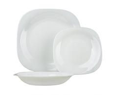 Dajar Tafelservice Carine Luminarc, Glas, Weiß, 29,2 x 14 x 28,5 cm, 18-Einheiten