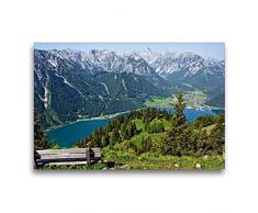 Calvendo Premium Textil-Leinwand 75 x 50 cm Quer-Format Blick Ã¼ber den Achensee | Wandbild, HD-Bild auf Keilrahmen, Fertigbild auf hochwertigem Vlies, Leinwanddruck von Susan Michel/CH Orte Orte