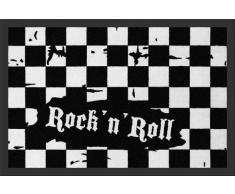 empireposter Checkered Rock n Roll - Fussmatte, Größe: 60 x 40 cm, Material Polypropylen