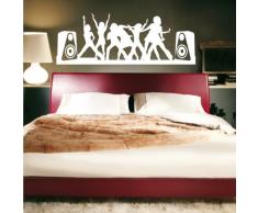 INDIGOS 4052166149938 Wandtattoo w668 Party-Musik Wandaufkleber 120 x 44 cm, weiÃ