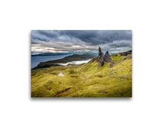 Calvendo Premium Textil-Leinwand 45 cm x 30 cm quer, Old Man of Storr, Isle of Skye | Wandbild, Bild auf Keilrahmen, Fertigbild auf echter Leinwand, Leinwanddruck Natur Natur