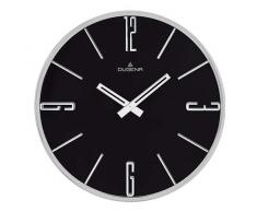 Dugena Wanduhr, Metall, Silber, 30 cm