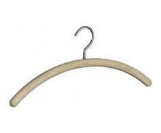 Wenko 64120100 Kleiderbügel Rollo Eiche Natur, Garderoben-Bügel aus FSC zertifiziertem Echtholz, Holz-Eichenholz, 45 x 19 x 2 cm, Braun