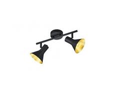 Reality Leuchten R80162002 Spotleuchte, Metall, schwarz / gold