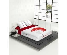 TSUKI Hinata Zen Chillout japanische Bettwäsche 100% Baumwolle Set Bett 180