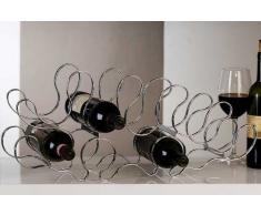 Casablanca Weinflaschenhalter Curl verchromt fÃ¼r 8 Flaschen Geeignet HÃ¶he 27 cm Breite 60 cm Tiefe 14 cm