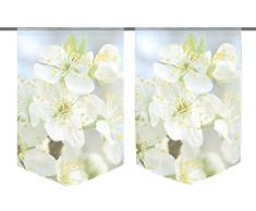 Home Fashion Chesterfield Fensterbilder, Stoff, weiß, 45 x 30 cm, 2-Einheiten