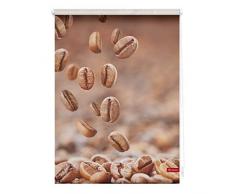 Lichtblick Rollo Klemmfix, 60 x 150 cm mit Motiv Kaffee - Braun Montage ohne Bohren, moderner Sicht-und Sonnenschutz, Motivrollo, lichtdurchlässig & Blickdicht