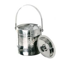 Premier Housewares Eiskübel mit gehämmertem Metalleffekt Edelstahl, schwarz, 13x14x14x