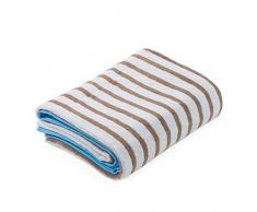 Go West Linien Jaquard Badetuch, Taupe