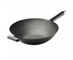 KUHN RIKON 30242 Kochgeschirr Pfanne Wok Joyce Chen Wok 35cm mit Stiel und Seitengriff
