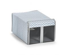 Zeller 14626 Schuhbox, Vlies, weiß/grau, ca. 22 x 34 x 16 cm