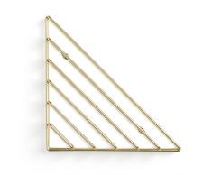 Umbra Strum Wand Zeitschriftenhalter im Geometrischen Design â Modernes Wandboard für Bücher, Magazine, Zeitungen und Mehr â Anbringung in 3 unterschiedlichen Ausrichtungen Möglich, Metall/Messing